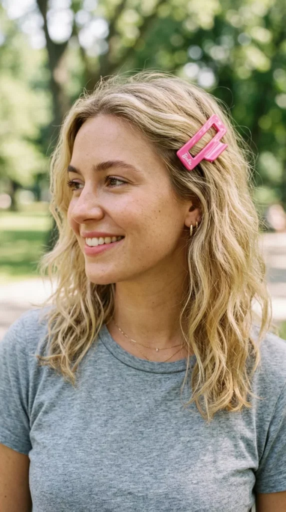 Barbie Pink Hair Clip With Simple Outfit