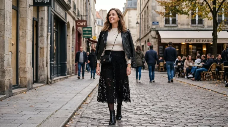 Black Lace Skirt Outfit Ideas