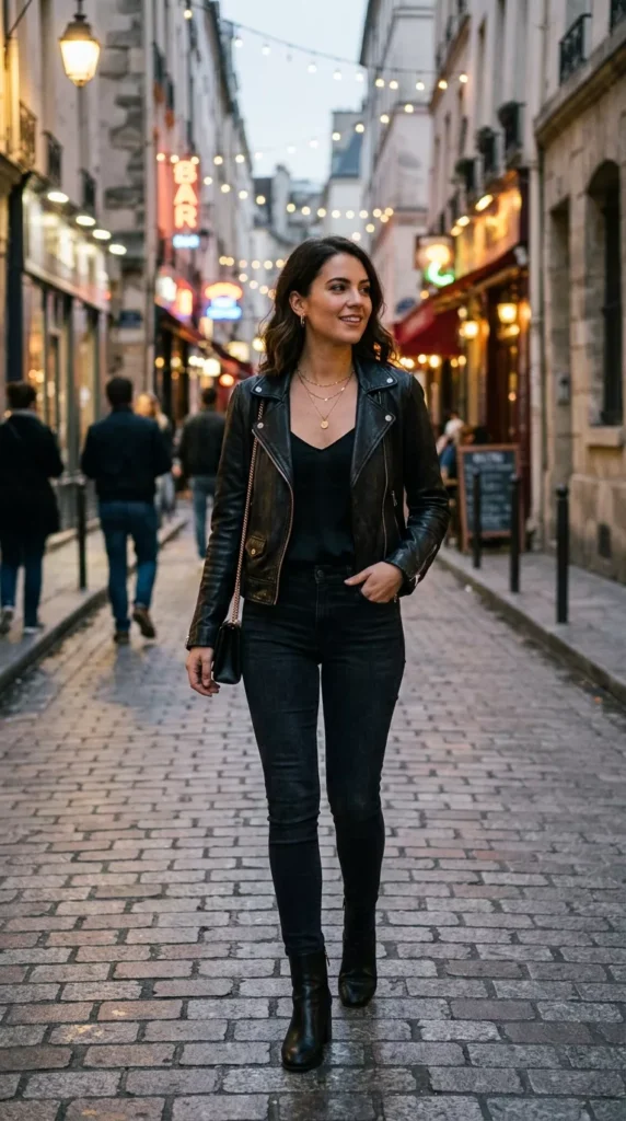 Leather Jacket for Night Out