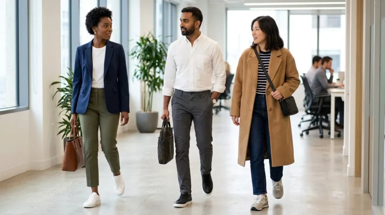 Office Outfits with Sneakers