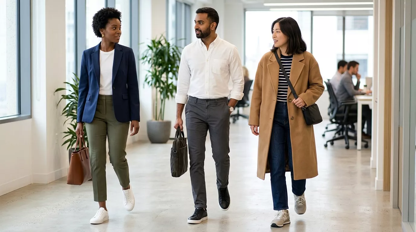 Office Outfits with Sneakers