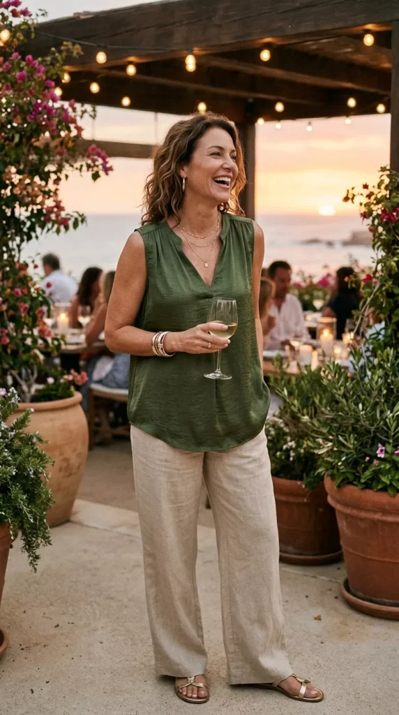 Sleeveless Blouse for Warm Evenings