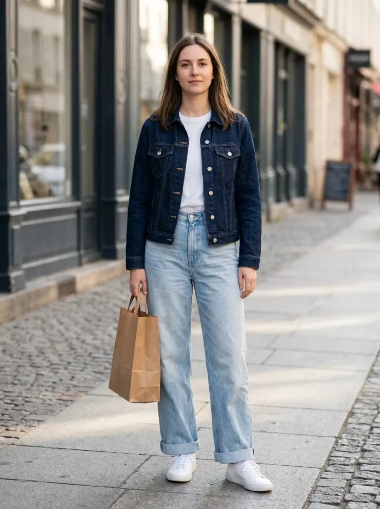 Double Denim with Different Washes for a Clean Look