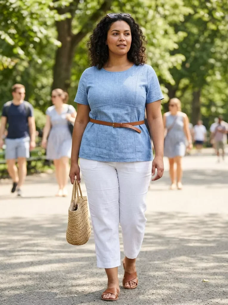 Empire-Waist Top with Vertical Seaming