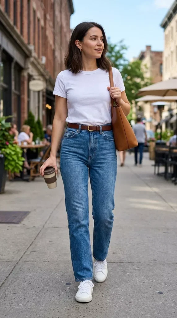 High-Waisted Straight Jeans That Lengthen and Tuck In Easily