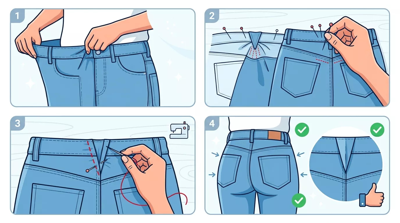 How To Fix Loose Jeans Waist Easily