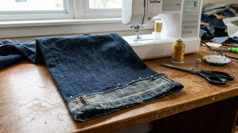 How To Hem Jeans With Original Hem