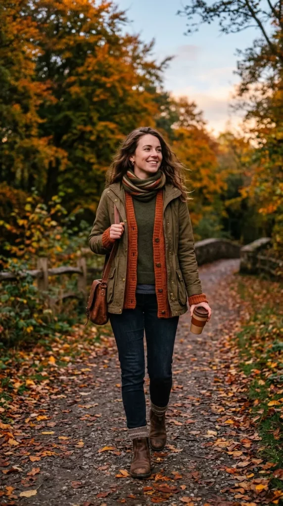 Olive and Rust Layers for Cooler Evenings