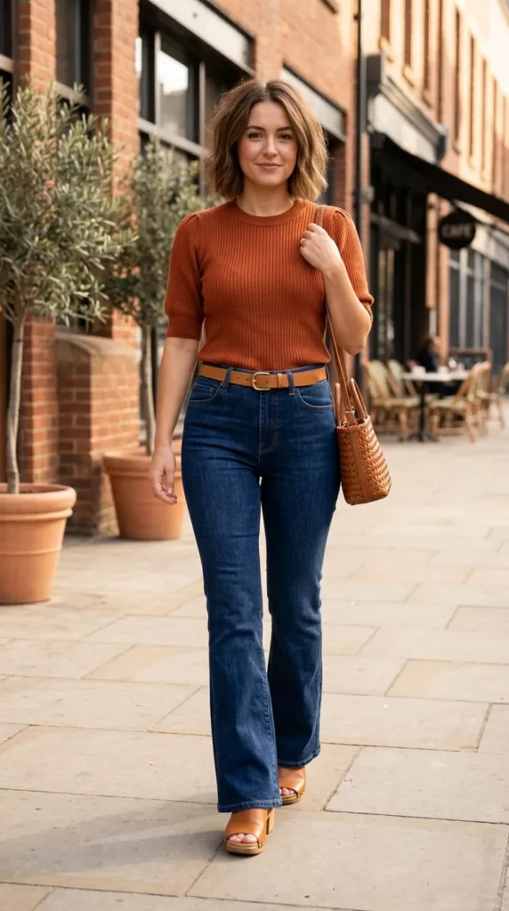 Slightly Flared Jeans That Give a Balanced 70s Nod